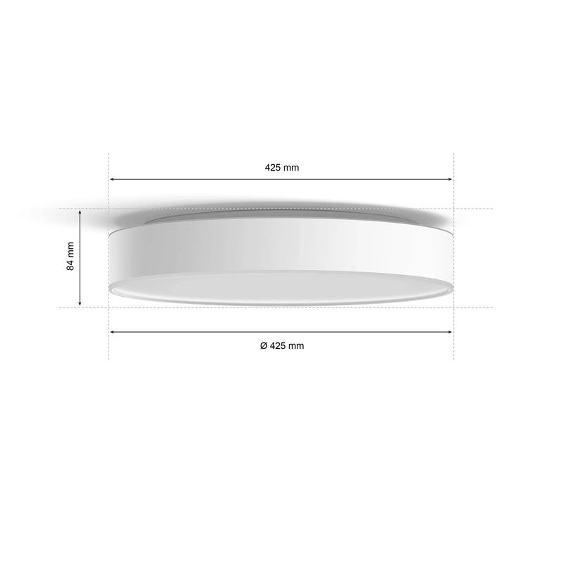 גוף תאורה philips Hue Enrave L Ceiling Lamp White Ambiance-White