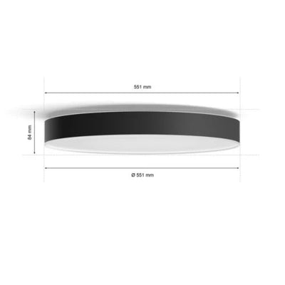 גוף תאורה philips Hue Enrave XL Ceiling Lamp White Ambiance-Black