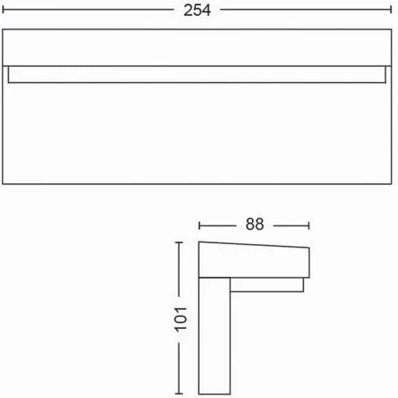 גוף תאורה philips Hue Nyro Outdoor Wall Light 13.5W W&Color Ambiance