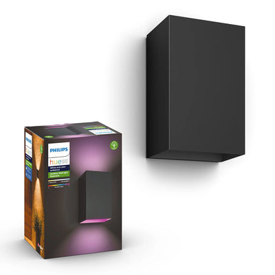 גוף תאורה philips Hue Resonate Outdoor Black Wall Light 8W W&Color Ambiance