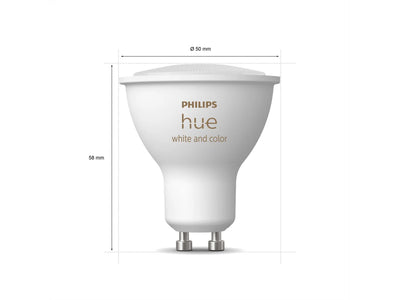 סט נורות Philips Hue Spot W&Color Ambiance 4.3W GU10 x2 pack