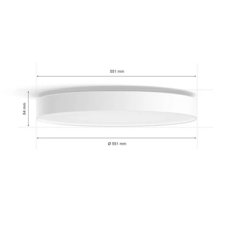 גוף תאורה philips Hue Enrave XL Ceiling Lamp White Ambiance-White