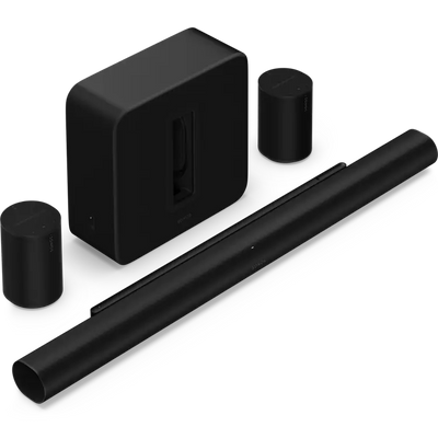 קולנוע ביתי אלחוטי Sonos ARC Ultra + SUB Gen 4 + 2x Era 100