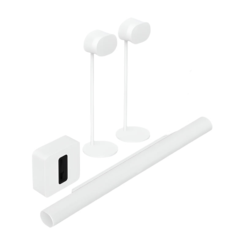 קולנוע ביתי אלחוטי Sonos ARC Ultra + SUB Gen 4 + 2x Era 300 + 2x Floor Stands