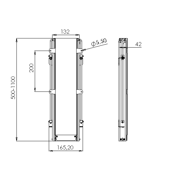 מעלית נסתרת מרהיט למסך עד 32 אינץ Venset TS600B