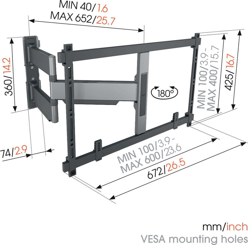 מתקן תליה קירי לטלוויזיה עד "77 Vogels Elite TVM 5645