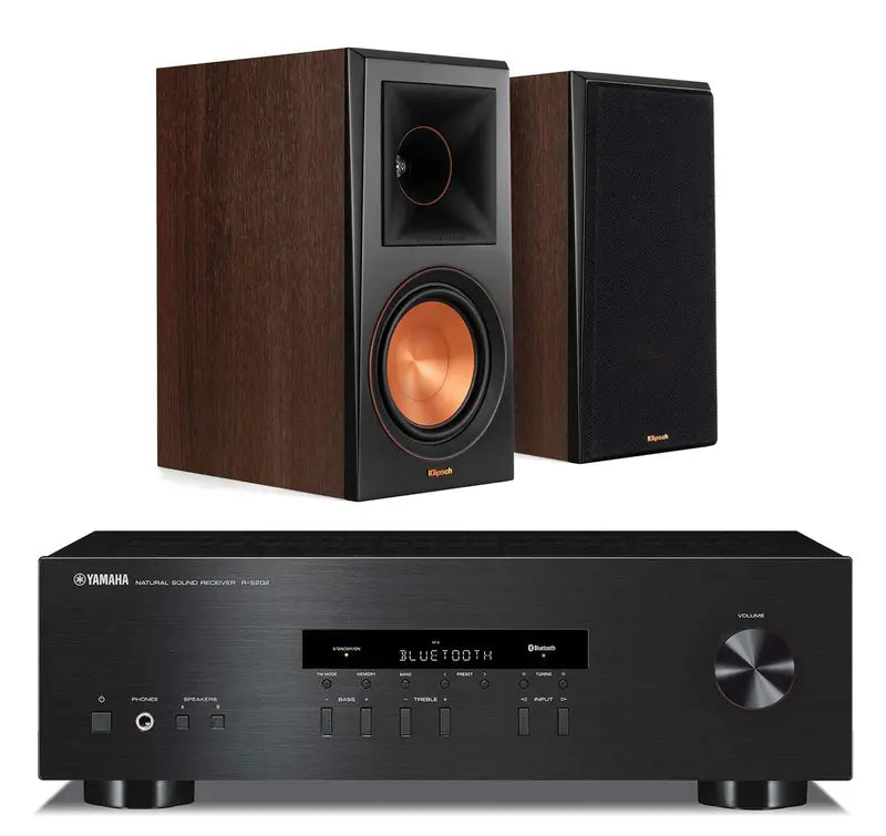מערכת סטריאו yamaha R-S202 + klipsch RP-500M II